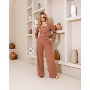 Blusa Spencer Alfaiataria Manga Longa