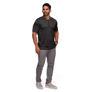 Camisa Polo Viscose com Ziper Plus Size