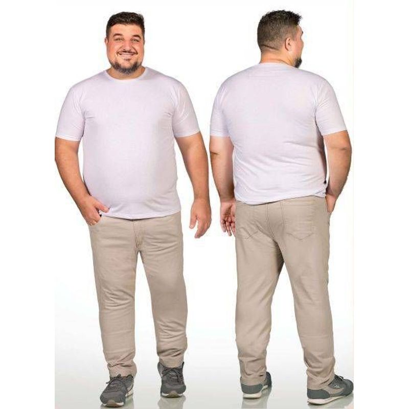 Calça de Sarja Bolso Tradicional Plus Size 6163901 - Imagem 3