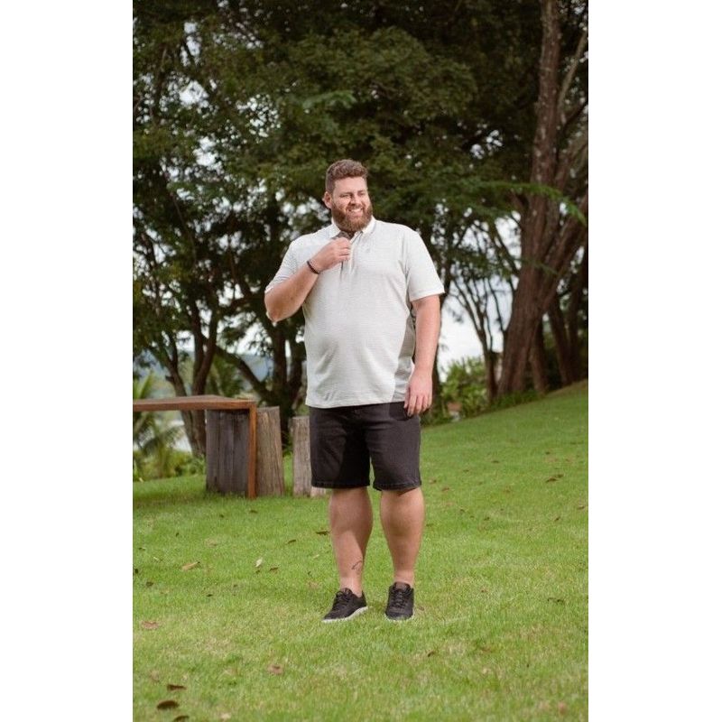 Camisa Polo Basica Regular 100% Algodão Premium Plus Size - Imagem 3
